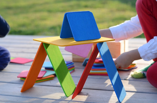 Planchettes de construction colorés Bauspiel - 40 pièces