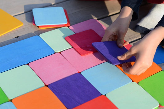 Planchettes de construction colorés Bauspiel - 40 pièces