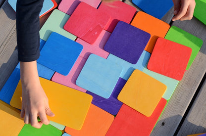 Planchettes de construction colorés Bauspiel - 40 pièces