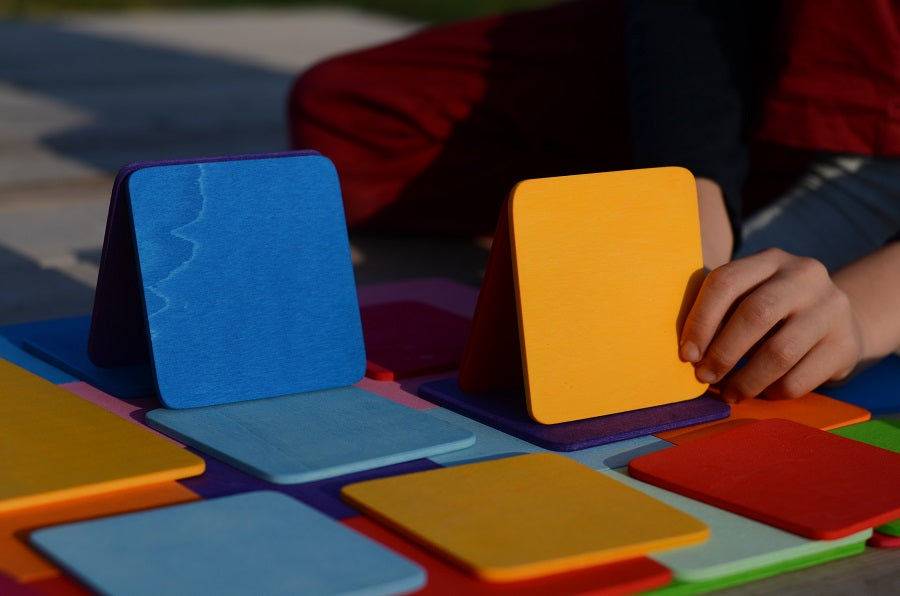 Planchettes de construction colorés Bauspiel - 40 pièces
