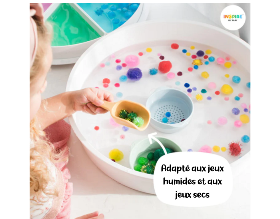 PlayTRAY Inspire My Play Lot de 3 Pelles Ton rouge/jaune