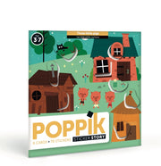 Poppik Mes cartes en stickers Trois Petits Cochons - 6 cartes 70 stickers