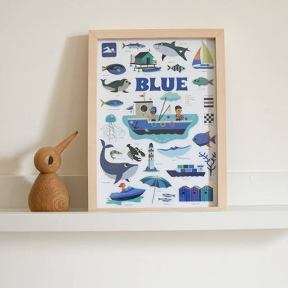 Poppik Mini Poster La mer + 26 autocollants repositionnables 3-8 ans