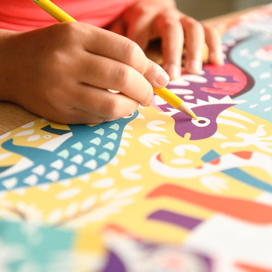 Poppik Poster à colorier Dinosaures Dès 5 ans
