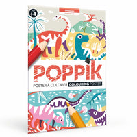 Poppik Poster à colorier Dinosaures Dès 5 ans