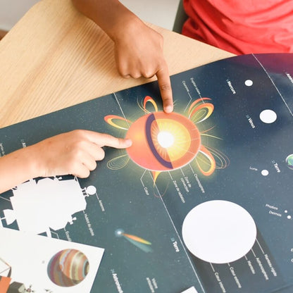 Poster géant + 40 stickers Astronomie Poppik