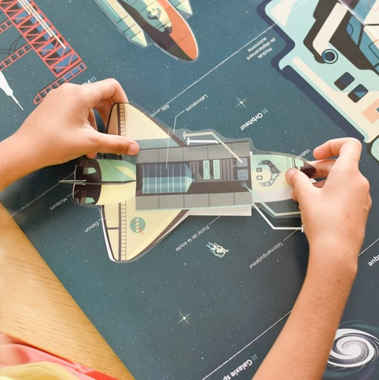 Poster géant + 40 stickers Astronomie Poppik
