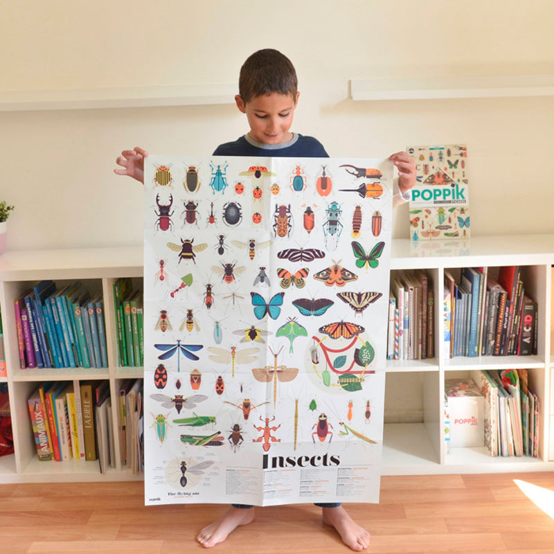 Poster géant + 44 stickers Insectes Poppik