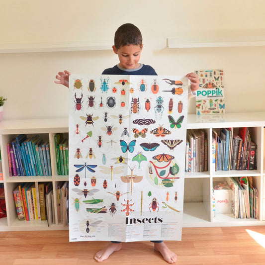 Poster géant + 44 stickers Insectes Poppik