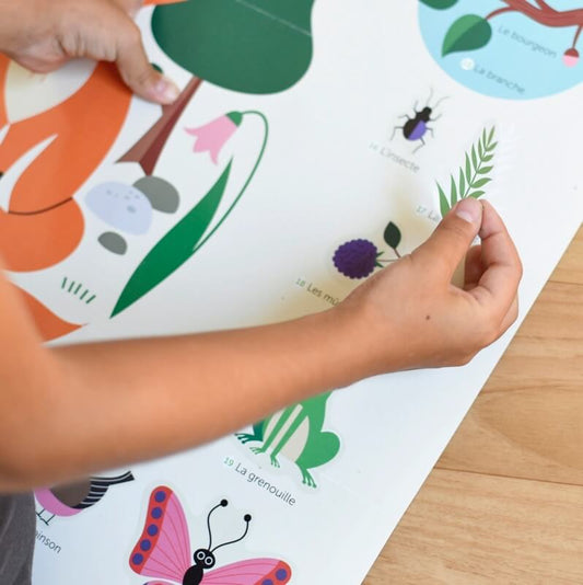 Poster géant + 60 stickers Dans la forêt Poppik
