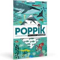 Poster géant + 59 stickers Océans Poppik