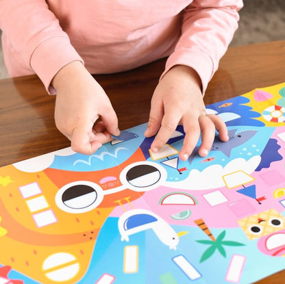 Poster panoramique + 520 stickers 4 saisons Poppik
