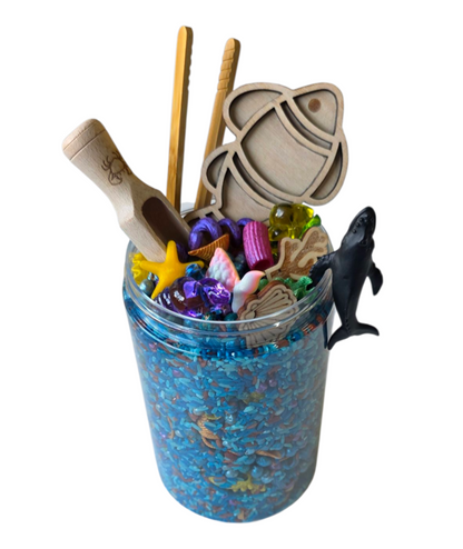 Pour and Play Mix Sous la mer Lot complet pour le jeu sensoriel - Sensory Fun