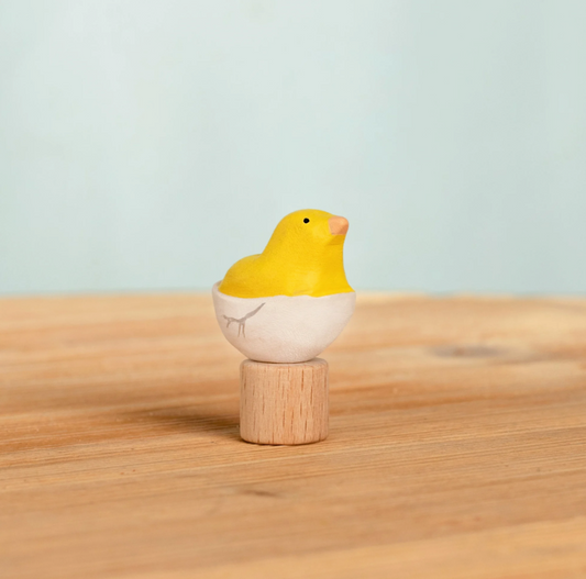BumbuToys Figurine en bois pour couronne de célébration - Poussin