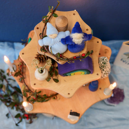 Présentoir en bois pour la table de saisons et fêtes annuelles Grimm's