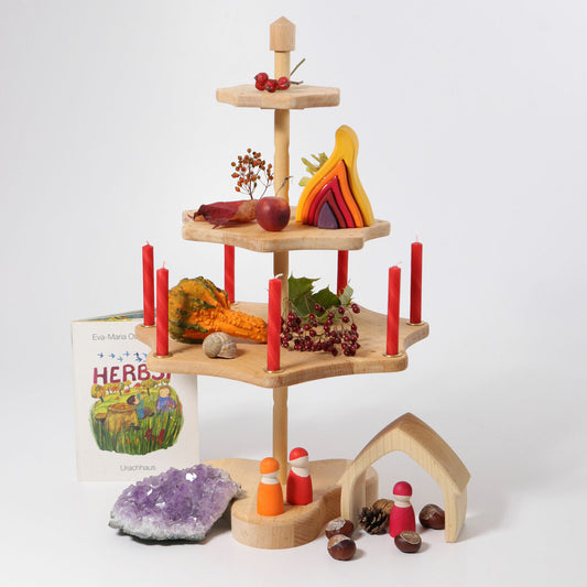 Présentoir en bois pour la table de saisons et fêtes annuelles Grimm's