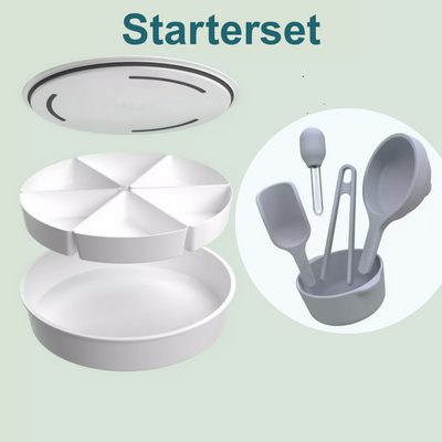 Plateau de Jeu Sensoriel PlayTRAY Starter Set – Bac Sensoriel avec 5 Ustensiles