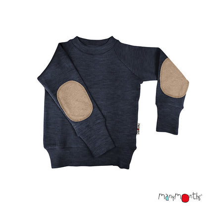 MANYMONTHS Pull en laine avec coudière coloris 2023