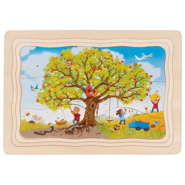 Puzzle à couches Le Pommier GOKI- 4 couches, 46 pièces