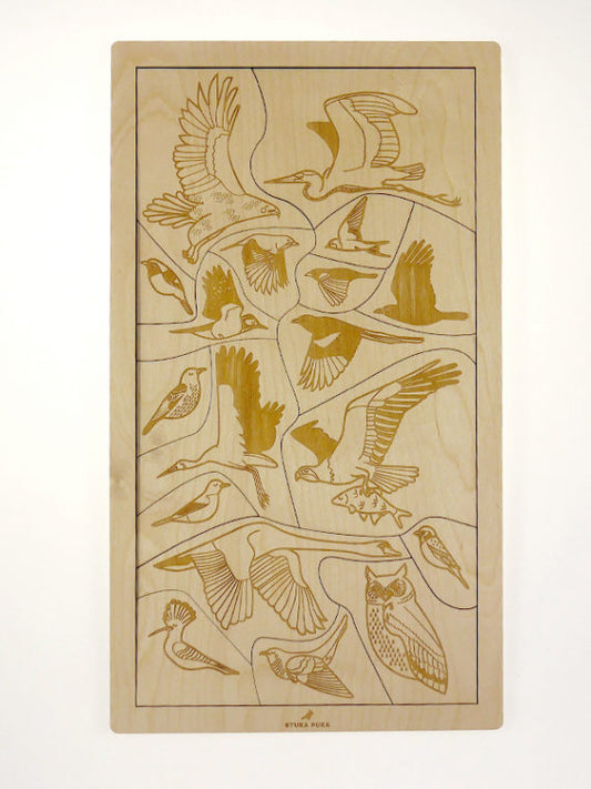 Puzzle en bois A la découverte des oiseaux Stuka Puka
