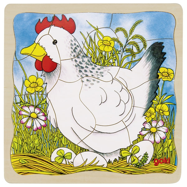 Puzzle à couches de l'oeuf à la Poule GOKI