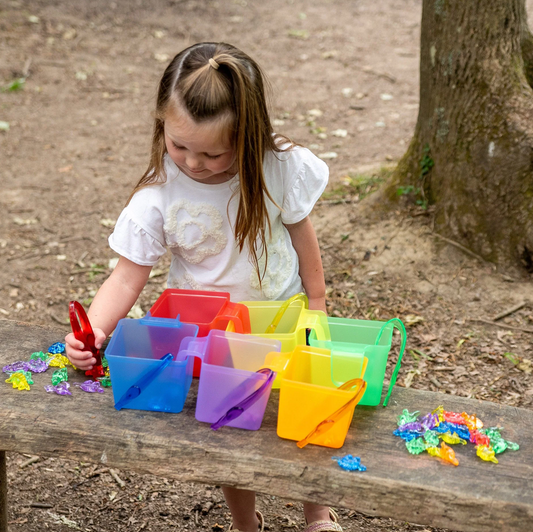 Tickit Regenboog Transparante Gekleurde Potten - Set van 6 (Kopie)