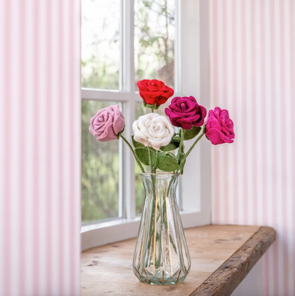Rose en feutrine de laine - Sjaal met Verhaal
