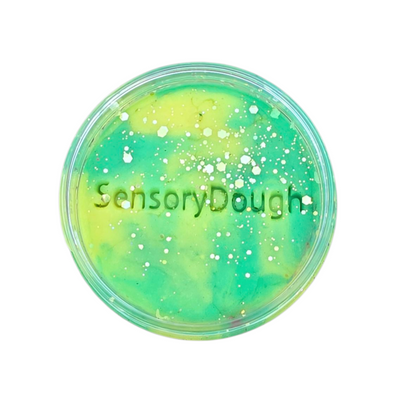 Sensorydough Pâte à modeler avec paillettes Jaune/vert