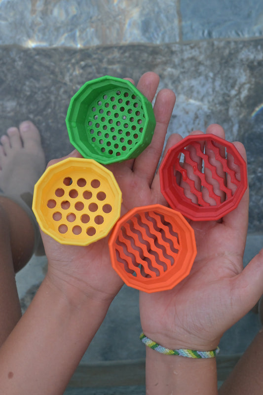 X-creator Set van 6 kleine regenboogzeefjes en -kommetjes