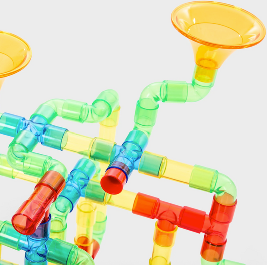 Tickit Tuyaux colorés translucides pour jeu d’eau - Lot de 74