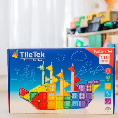 TileTek magnetische tegels bouwset van Learn & Grow Toys - 110-delig