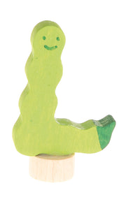 Ver de terre Vert figurine en bois Grimm's