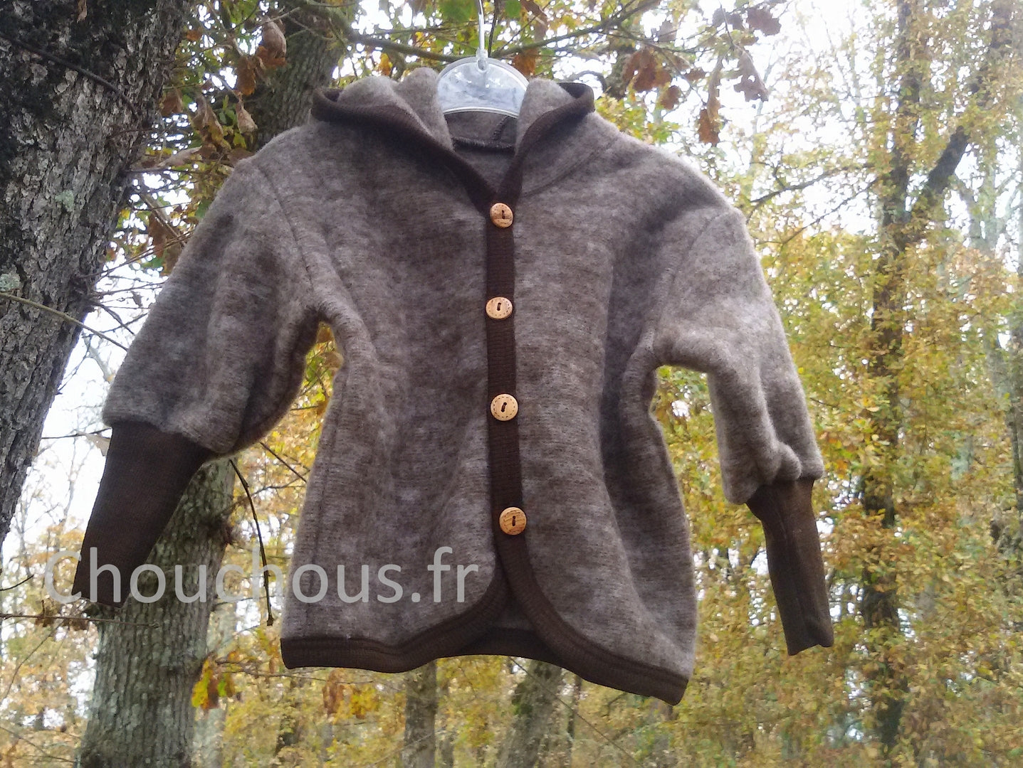 Cosilana Veste avec capuche - Marron
