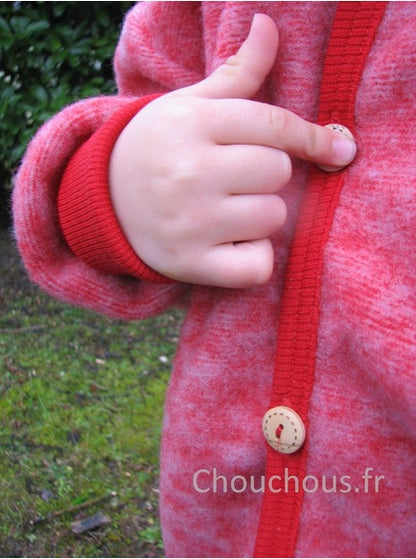 Cosilana Gilet avec capuche Rouge