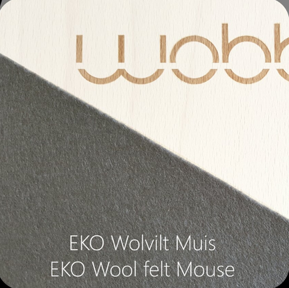 WOBBEL Jeu d'équilibre Bois laqué - Feutre EKO Gris Souris